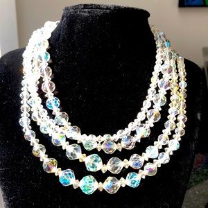 1950’s VTG Aurora Borealis Stackable Necklace
